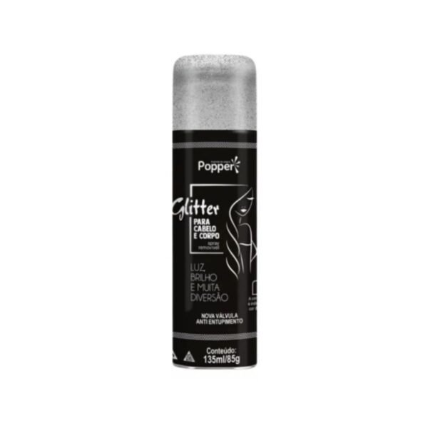 Spray Glitter para cabelo e corpo PRATA