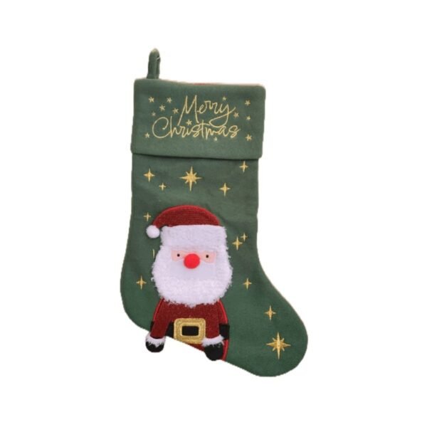 Bota com Papai Noel aplicado enfeite de porta/parede Premium