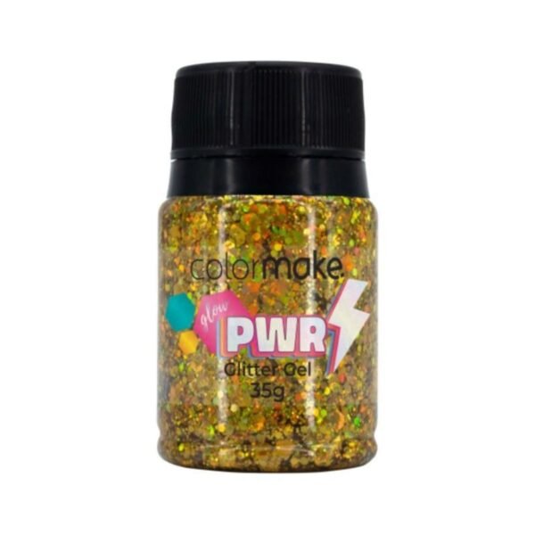 Glitter Gel Glow Power Ouro Colormake  35g