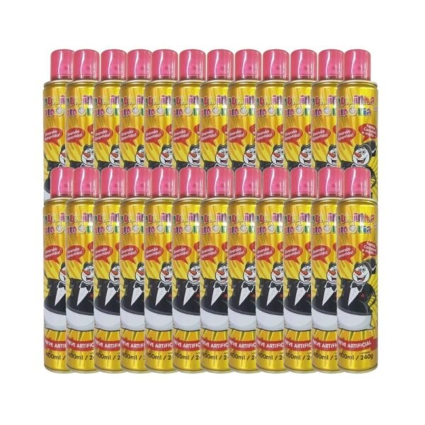 24 Espuminha Neve Artificial da Alegria Spray Carnaval 400ml