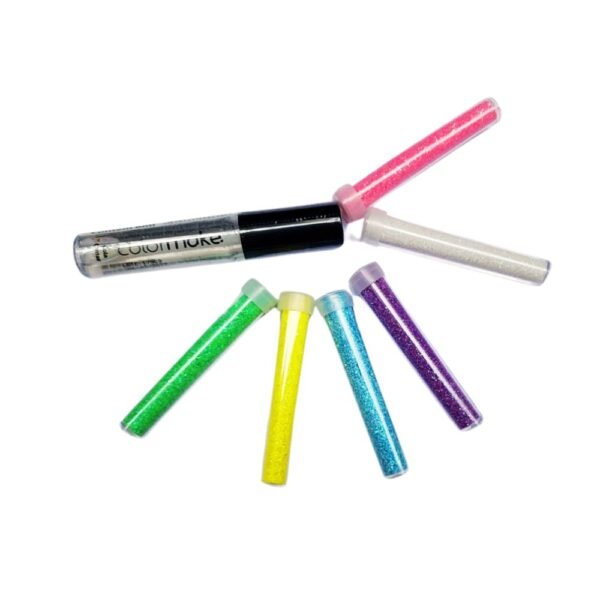 Kit cola glitter + 6 cores de glitter neon candy carnaval