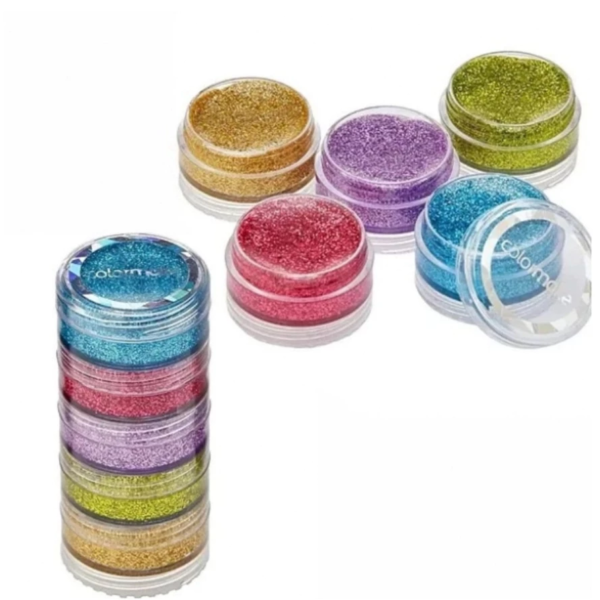 Maquiagem GLITTER Cremoso c 5 cores light CARNAVAL Colormake