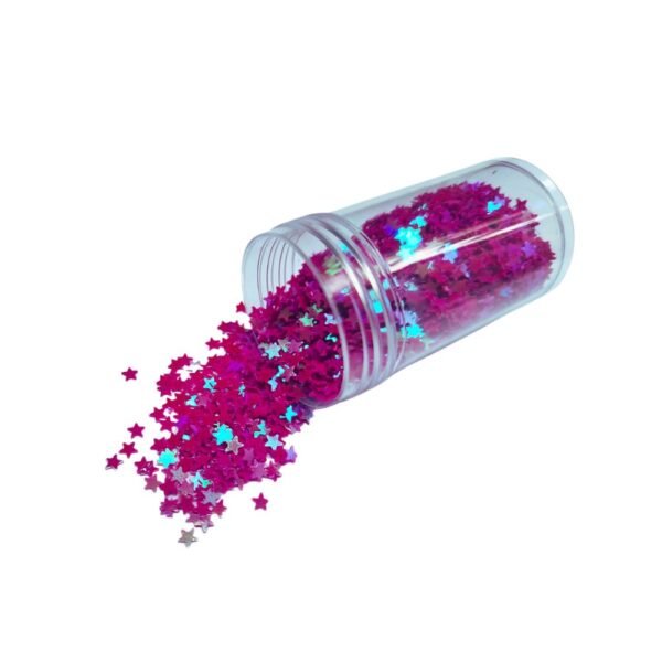 Estrelinha roxa brilho holográfico carnaval make 6g