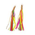 MAXI Brinco Fitas Coloridas E PAETÊ DOURADO CARNAVAL