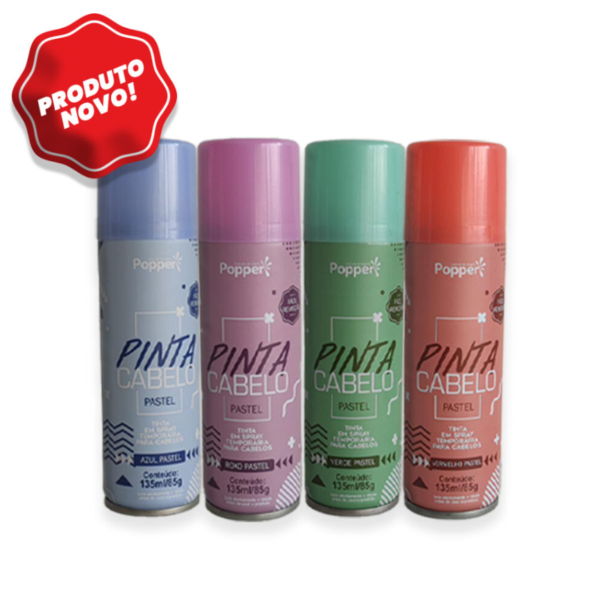 Pinta cabelo CANDY cores pastéis carnaval Popper