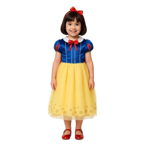 Fantasia Vestido Branca de Neve Infantil Luxo