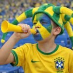Kit Infantil Copa Brasil Chapéu 3 Tintas Colormake e Corneta